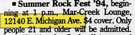 I-94 Pub (Mar-Creek AC, Mar-Creek Lounge, Mar-Creek Inn) - Jun 1994 Rock Fest